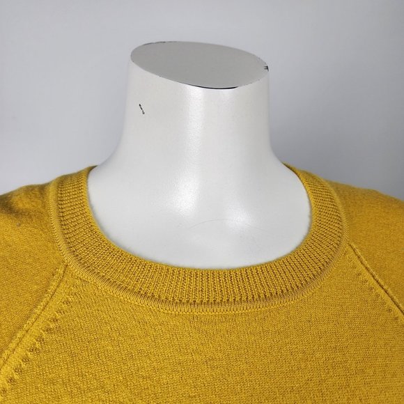 J. Crew Yellow Merino Wool Knit Sweater Size XL - Picture 2 of 9